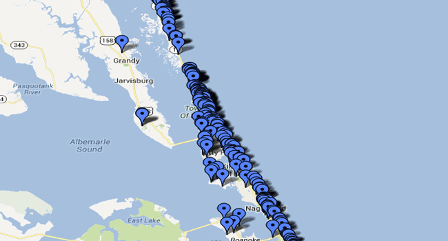 Caribbean Pool Map on the Outer Banks NC
